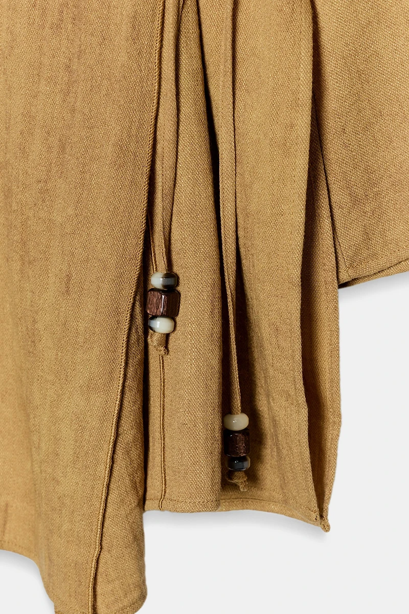 VESTE CROISÉE AVEC LACETS