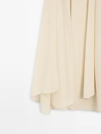 Flowing midi skirt with ruffles