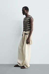 STRIPED JACQUARD TANK TOP
