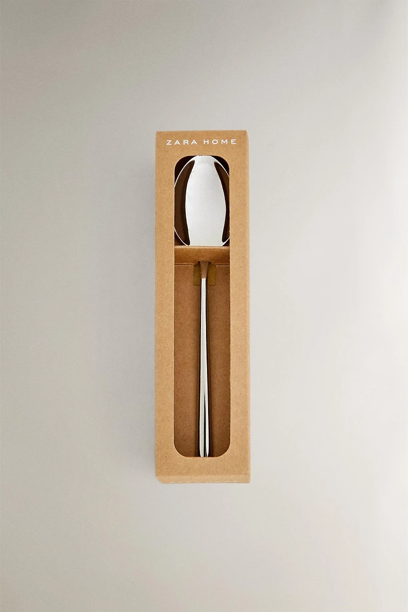 SET OF SHINY STEEL DESSERT SPOONS (SET OF 4)