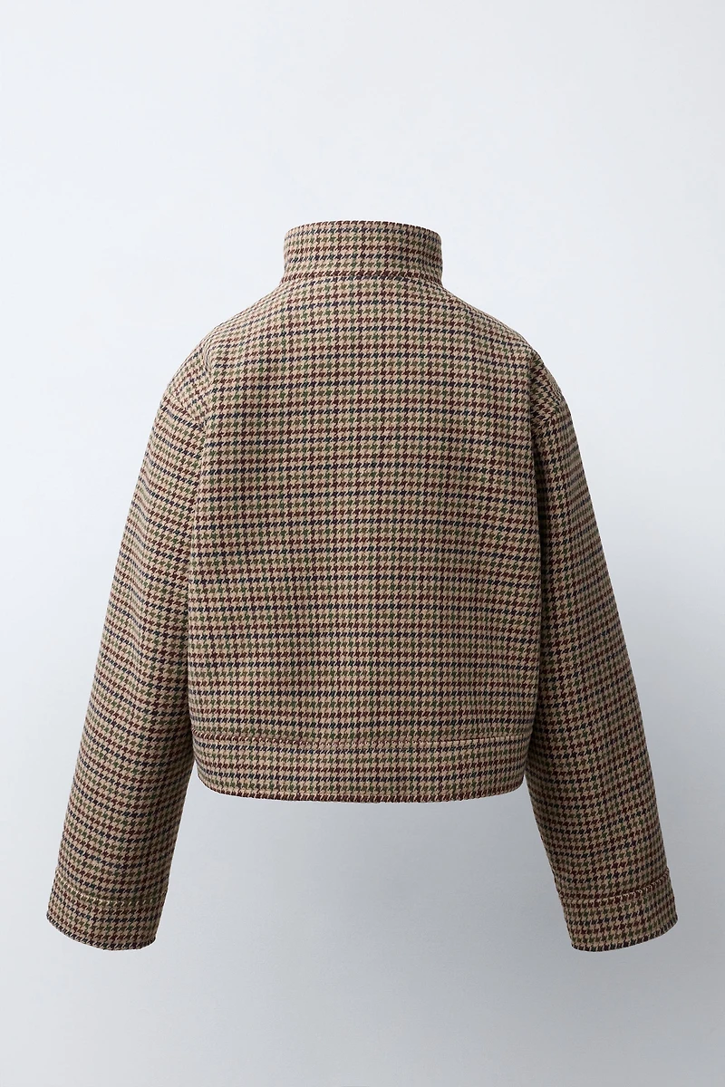BLOUSON IMPRIMÉ PIED-DE-POULE