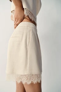 LACE TRIM SHORTS