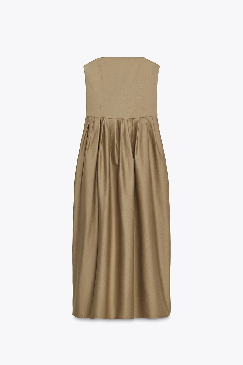 STRAPLESS MIDI DRESS