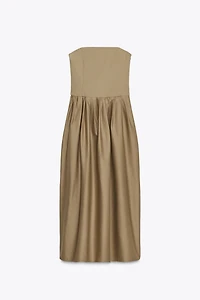 STRAPLESS MIDI DRESS
