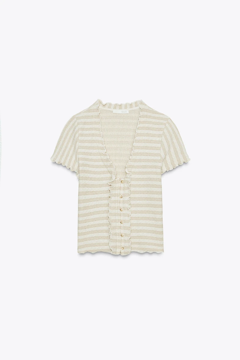 JACQUARD JACKET TOP