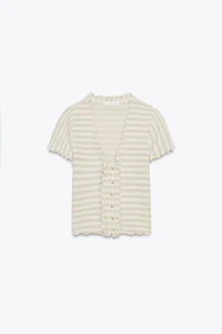 JACQUARD JACKET TOP