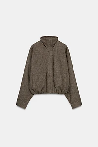 HERRINGBONE WOOL BLEND JACKET