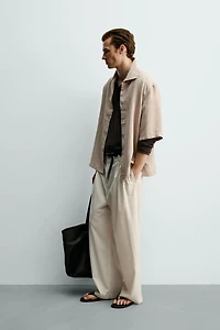 STRIPED JACQUARD BOXY FIT SHIRT