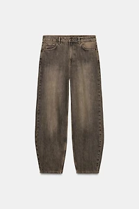 ZW COLLECTION MID-RISE BARREL LEG JEANS