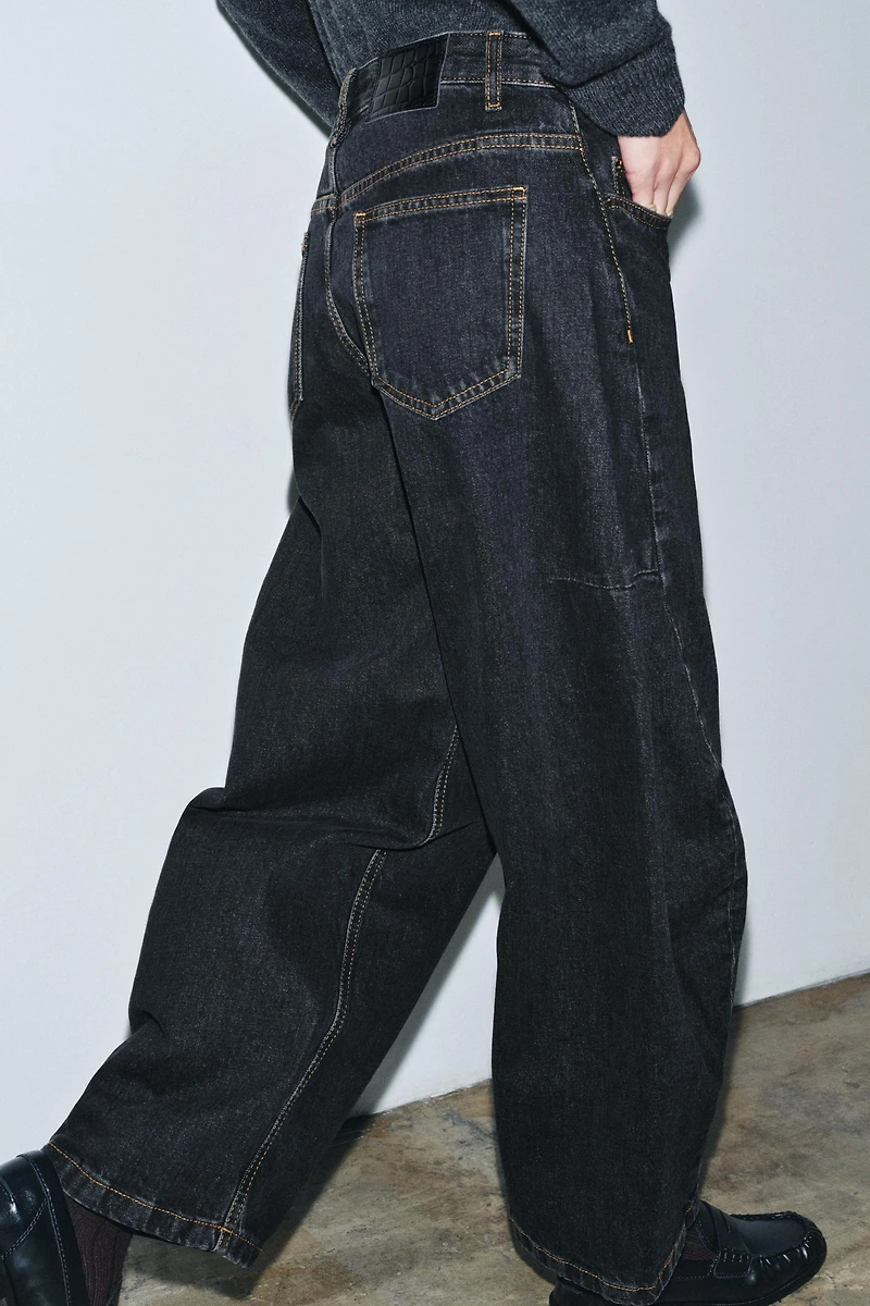 ZW COLLECTION MID-RISE ANKLE BALLOON JEANS