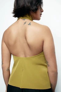 CREPE SURPLICE TOP