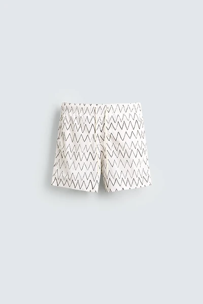 GEOMETRIC PRINT MID-LENGTH SWIMSUIT
