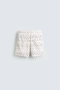 GEOMETRIC PRINT MID-LENGTH SWIMSUIT