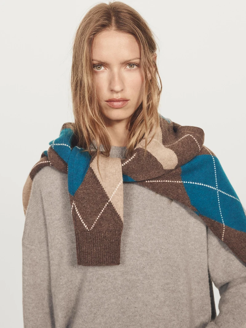 100% cashmere oversize knit sweater