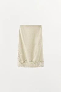 LACE JACQUARD MIDI SKIRT