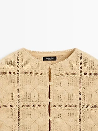 Cutwork crochet cardigan
