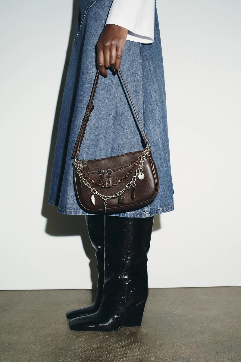 MINI CROSSBODY BAG WITH CHARM DETAIL