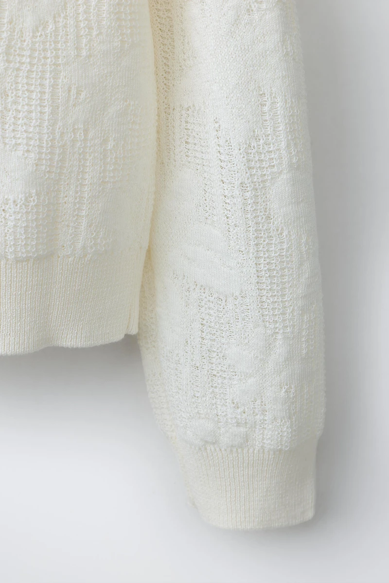 JACQUARD KNIT CARDIGAN