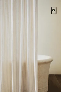 STRIPED LINEN SHOWER CURTAIN
