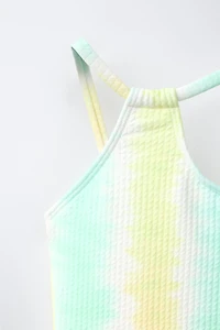 KIDS/ TIE-DYE STRIPE SWIMSUIT