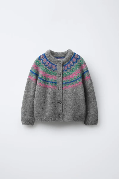 JACQUARD WOOL AND ALPACA JACKET