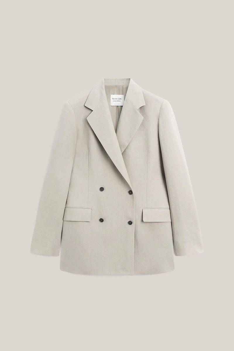 100% linen double-breasted suit blazer - LIMITED EDITION