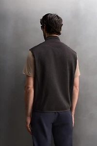 COMBINATION FLEECE KNIT VEST