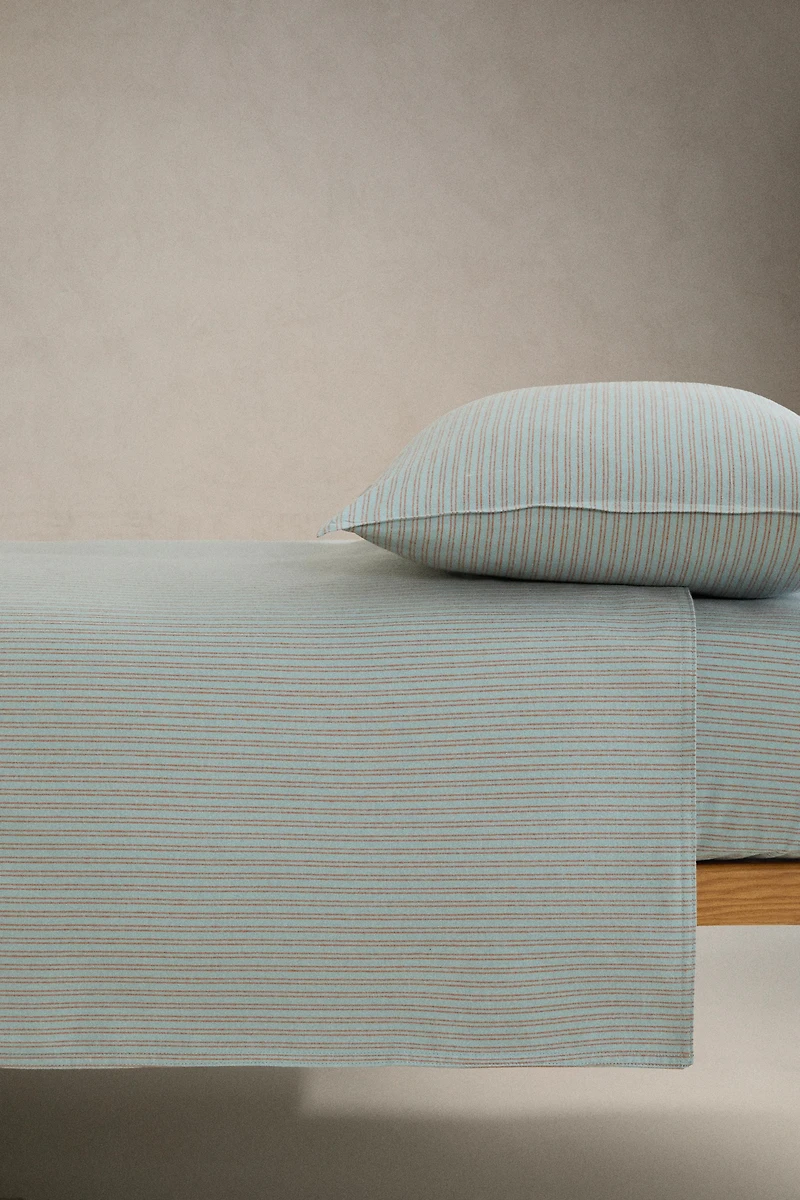 KIDS STRIPED FLANNEL DUVET COVER