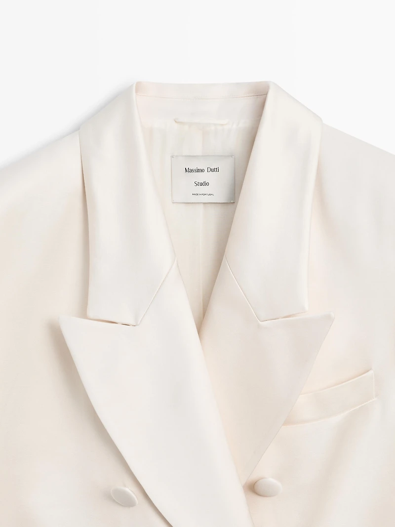 Satin blazer with buttons - STUDIO