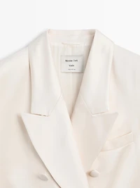 Satin blazer with buttons - STUDIO