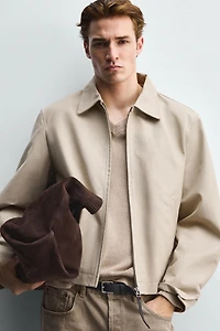 RELAXED FIT ZIP-UP JACKET
