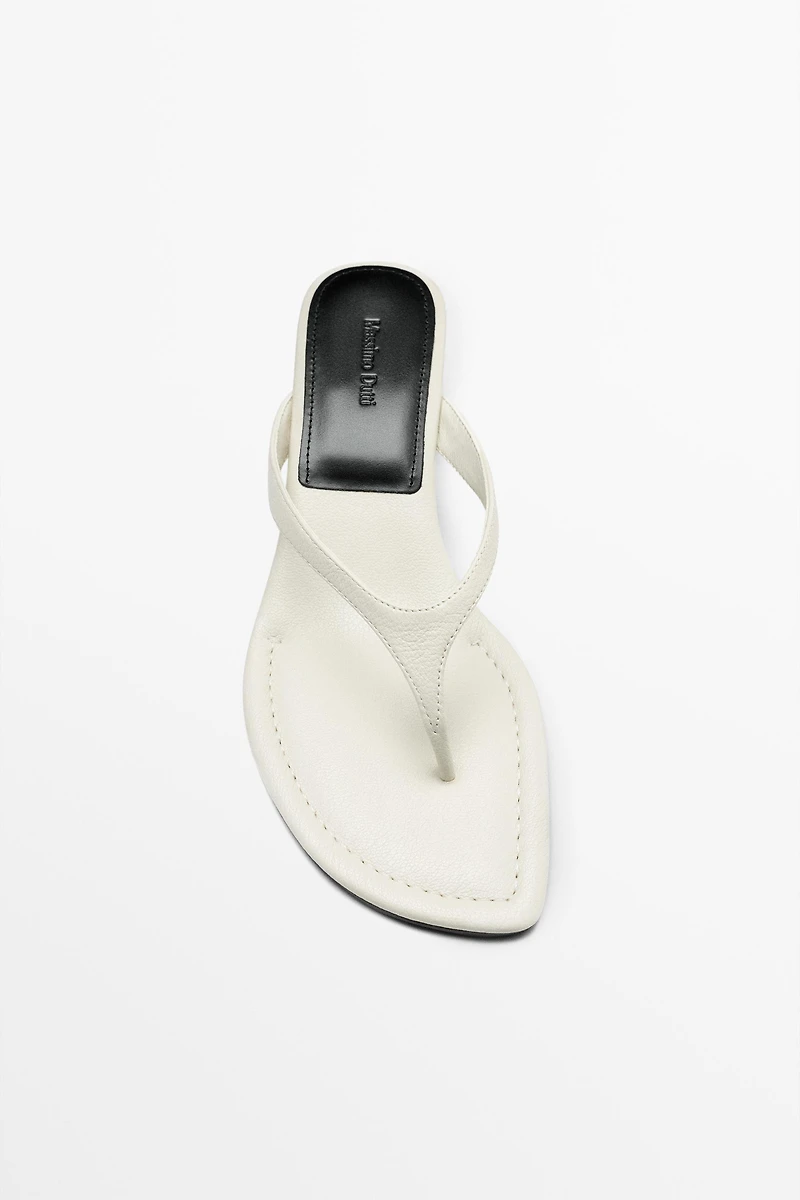 Leather heeled sandals