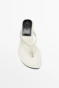 Leather heeled sandals