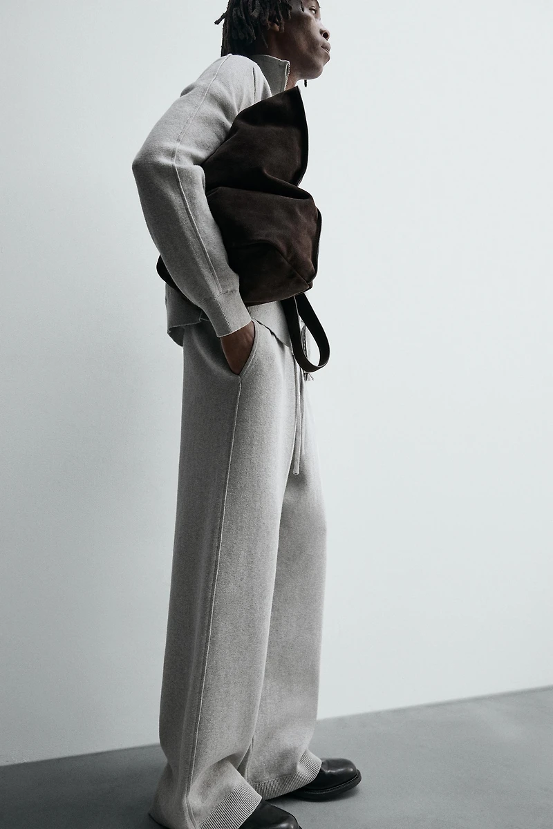 KNIT WIDE FIT PANTS