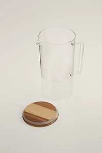 BOROSILICATE GLASS PITCHER WITH LID