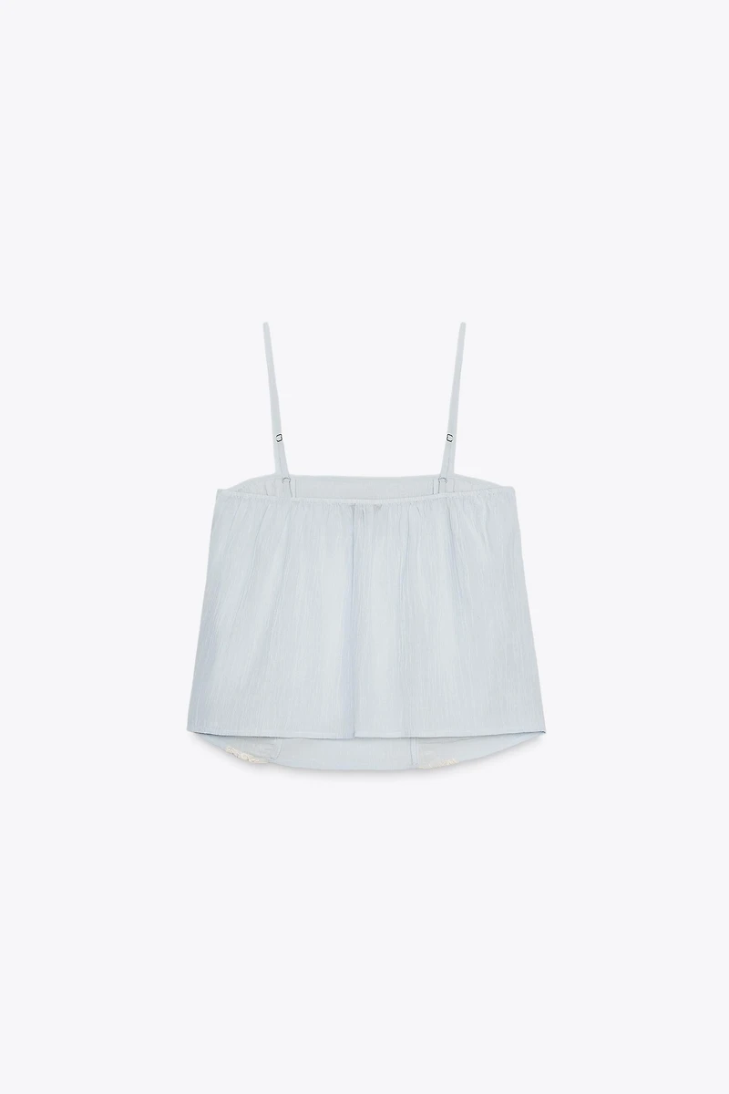 EMBROIDERED STRAPPY TOP
