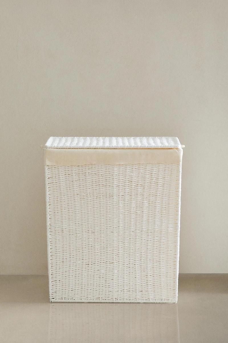 LAUNDRY BASKET WITH TWO COMPARTMENTS