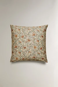 SATEEN PILLOWCASE WITH FLOWERS (300 THREAD COUNT)