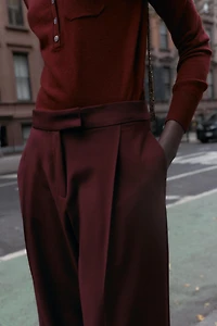 HIGH-WAISTED WIDE-LEG PANTS