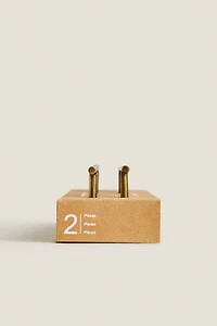 PACK POIGNÉES MÉTALLIQUES DORÉES (PACK DE 2