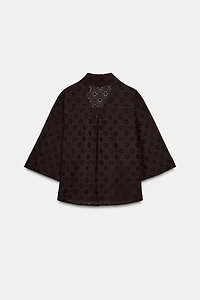 EYELET EMBROIDERED SHIRT