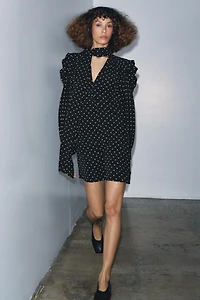POLKA DOT SCARF DRESS ZW COLLECTION