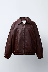 BLOUSON BOMBER EN MATIÈRE SYNTHÉTIQUE
