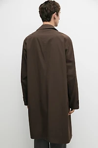 Long reversible trench coat