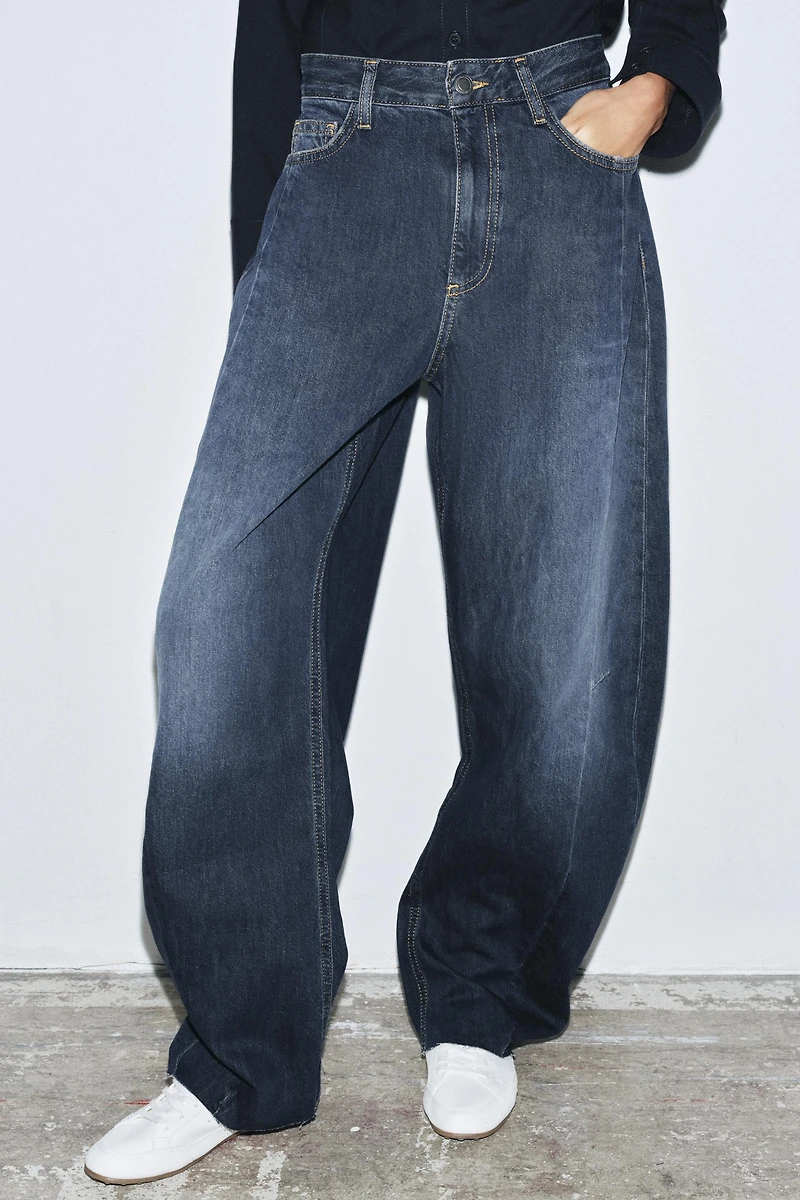 ZW COLLECTION MID-RISE BARREL JEANS