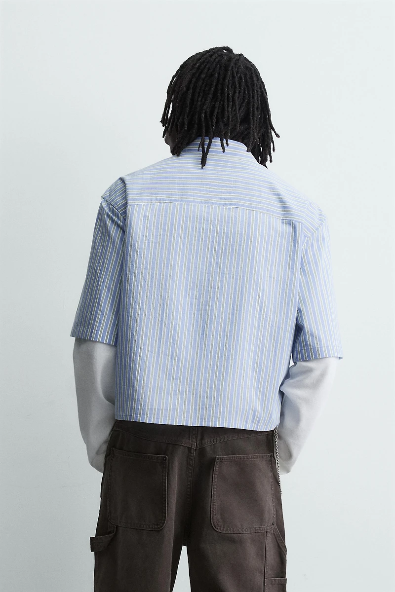 CONTRAST STRIPED SHIRT