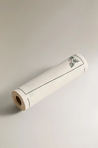 CHRISTMAS HOLLY LEAF COTTON NAPKIN ROLL (SET OF 20)