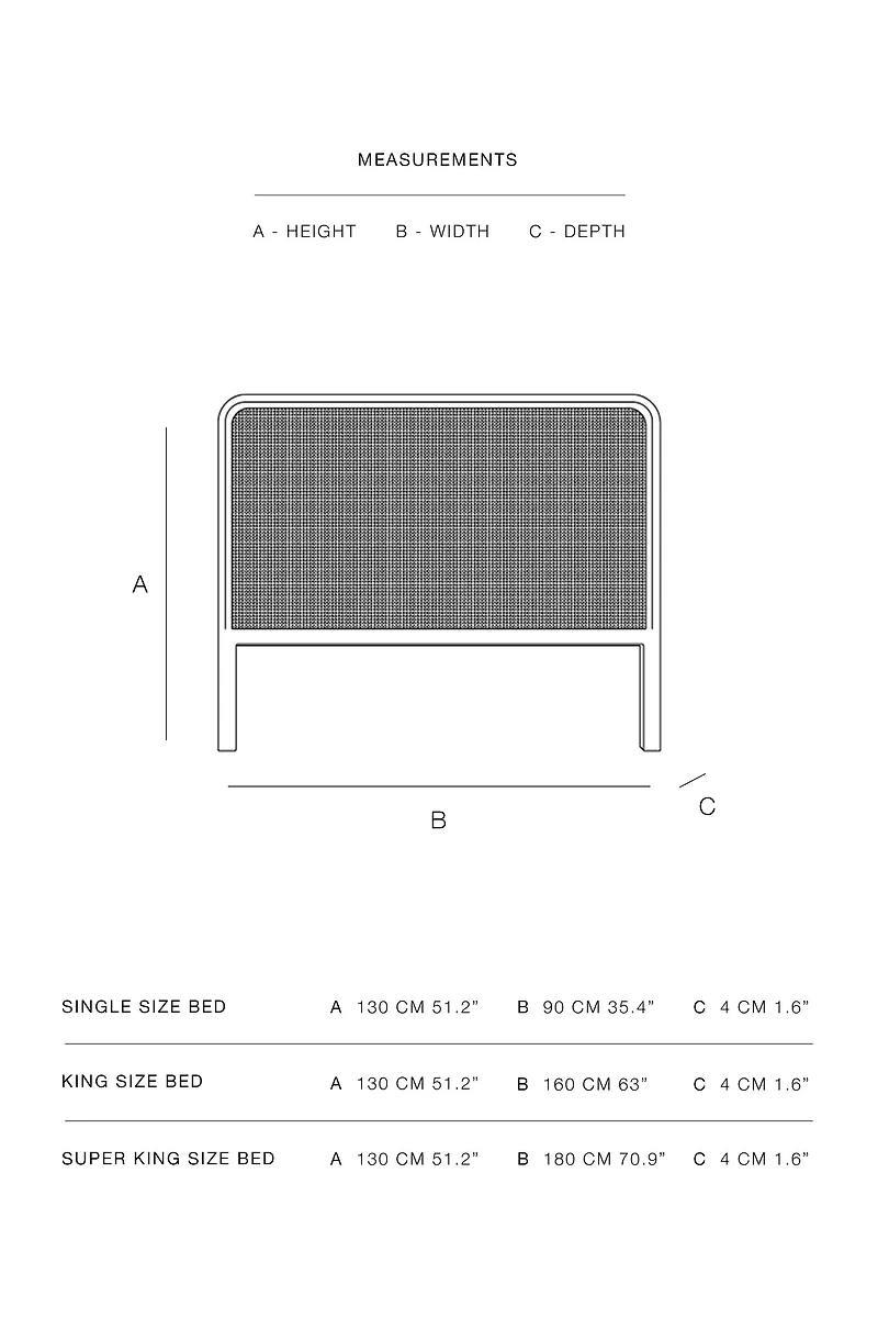 ASH AND RATTAN HEADBOARD