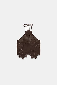BEADED CROCHET CROP TOP