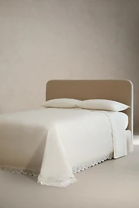 FLAT SHEET WITH EMBROIDERED TRIM